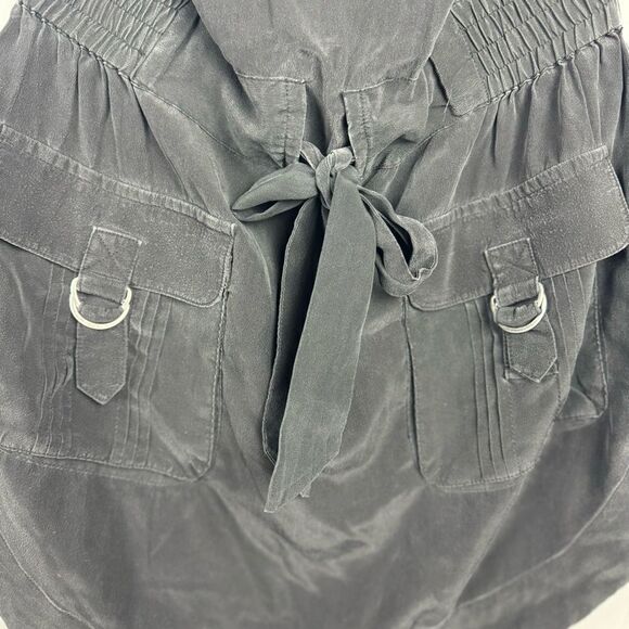 Bebe Y2K Strapless 100% silk strapless dress with waist tie and 4 front pockets. - Picture 5 of 5